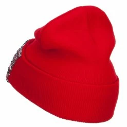 Something Special American Flag Stone Beanie -Adams Shop mg002di red 2