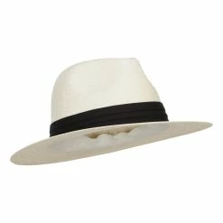 MG Toyo Fedora Hat With Color Band 25 MG Toyo Fedora Hat With Color Band -Adams Shop mg002sf cream black 4