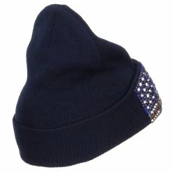 Something Special American Flag Stone Beanie -Adams Shop mg003di navy 3