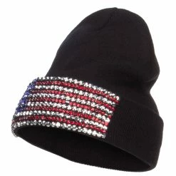 Something Special American Flag Stone Beanie -Adams Shop mg004di black 1