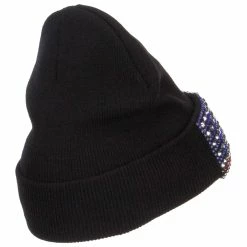 Something Special American Flag Stone Beanie -Adams Shop mg004di black 3
