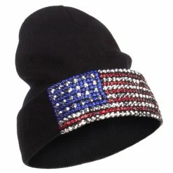Something Special American Flag Stone Beanie -Adams Shop mg004di black 4