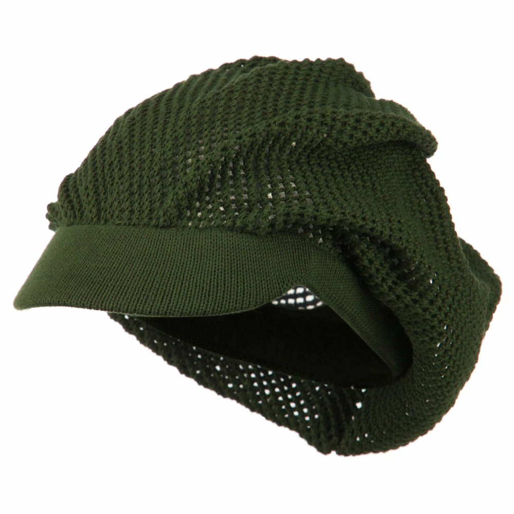 Rasta World Mesh Deep Crown Visored Beanie 8 Rasta World Mesh Deep Crown Visored Beanie - Image 6