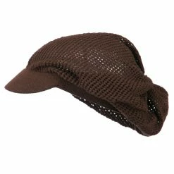 Rasta World Mesh Deep Crown Visored Beanie 36 Rasta World Mesh Deep Crown Visored Beanie -Adams Shop mh003dc brown 5