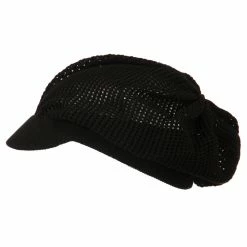 Rasta World Mesh Deep Crown Visored Beanie 41 Rasta World Mesh Deep Crown Visored Beanie -Adams Shop mh004dc black 5