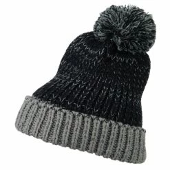 Jeanne Simmons Mixed Tone Acrylic Cuff Beanie -Adams Shop mi001bf black 5