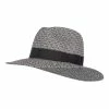Hatiya Mixed Color Braid Ribbon Panama Hat -Adams Shop mi001pe black 1