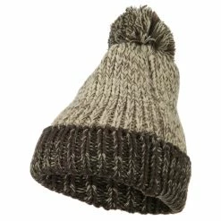 Jeanne Simmons Mixed Tone Acrylic Cuff Beanie -Adams Shop mi003bf cream 1
