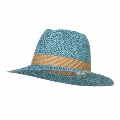 Hatiya Mixed Color Braid Ribbon Panama Hat -Adams Shop mi004pe blue 1