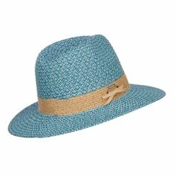 Hatiya Mixed Color Braid Ribbon Panama Hat -Adams Shop mi004pe blue 3