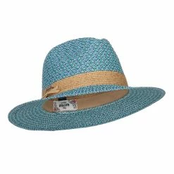 Hatiya Mixed Color Braid Ribbon Panama Hat -Adams Shop mi004pe blue 4