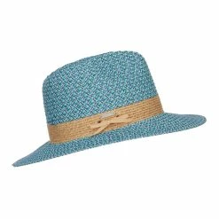 Hatiya Mixed Color Braid Ribbon Panama Hat -Adams Shop mi004pe blue 5