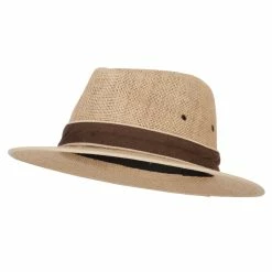 Jeanne Simmons Men's Jute Wide Band Fedora Hat