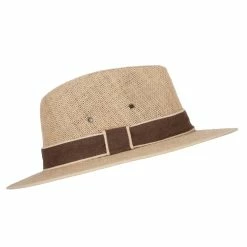 Jeanne Simmons Men's Jute Wide Band Fedora Hat 11 Jeanne Simmons Men's Jute Wide Band Fedora Hat -Adams Shop mj001cf natural 5
