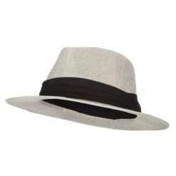 Something Special Men's Linen Panama Fedora Hat 32 Something Special Men's Linen Panama Fedora Hat -Adams Shop ml001pe grey 1