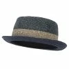 Jeanne Simmons Men's Multi Tweed Paper Braid Pork Pie Fedora Hat