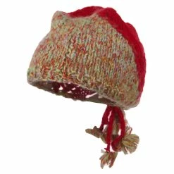 Jeanne Simmons Women's Multi Mix Gathered Back Beanie -Adams Shop mm002ms red 1