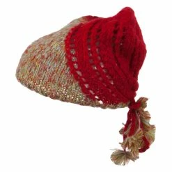 Jeanne Simmons Women's Multi Mix Gathered Back Beanie -Adams Shop mm002ms red 5