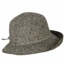 Jeanne Simmons Women's Polyester Braid Asymmetrical Brim Bowler Hat 34 Jeanne Simmons Women's Polyester Braid Asymmetrical Brim Bowler Hat -Adams Shop mp001tp black tweed 3