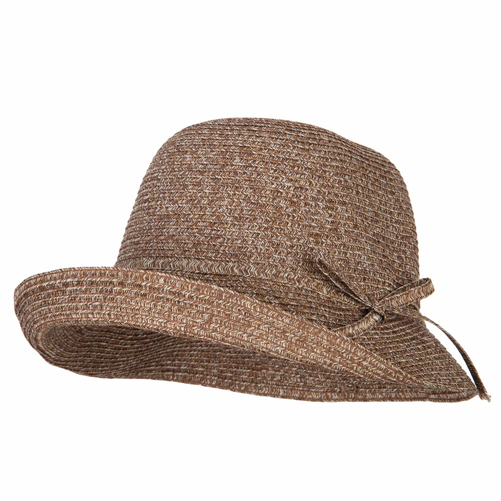 Jeanne Simmons Women's Polyester Braid Asymmetrical Brim Bowler Hat 3 Jeanne Simmons Women's Polyester Braid Asymmetrical Brim Bowler Hat