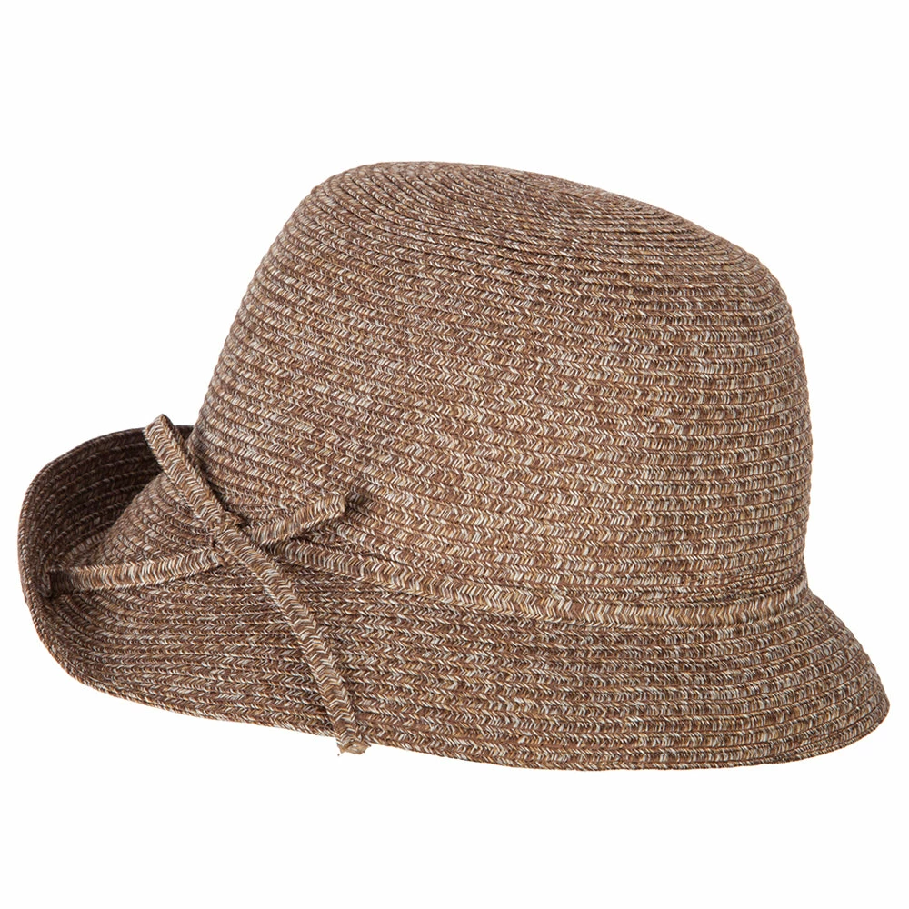 Jeanne Simmons Women's Polyester Braid Asymmetrical Brim Bowler Hat 4 Jeanne Simmons Women's Polyester Braid Asymmetrical Brim Bowler Hat - Image 2