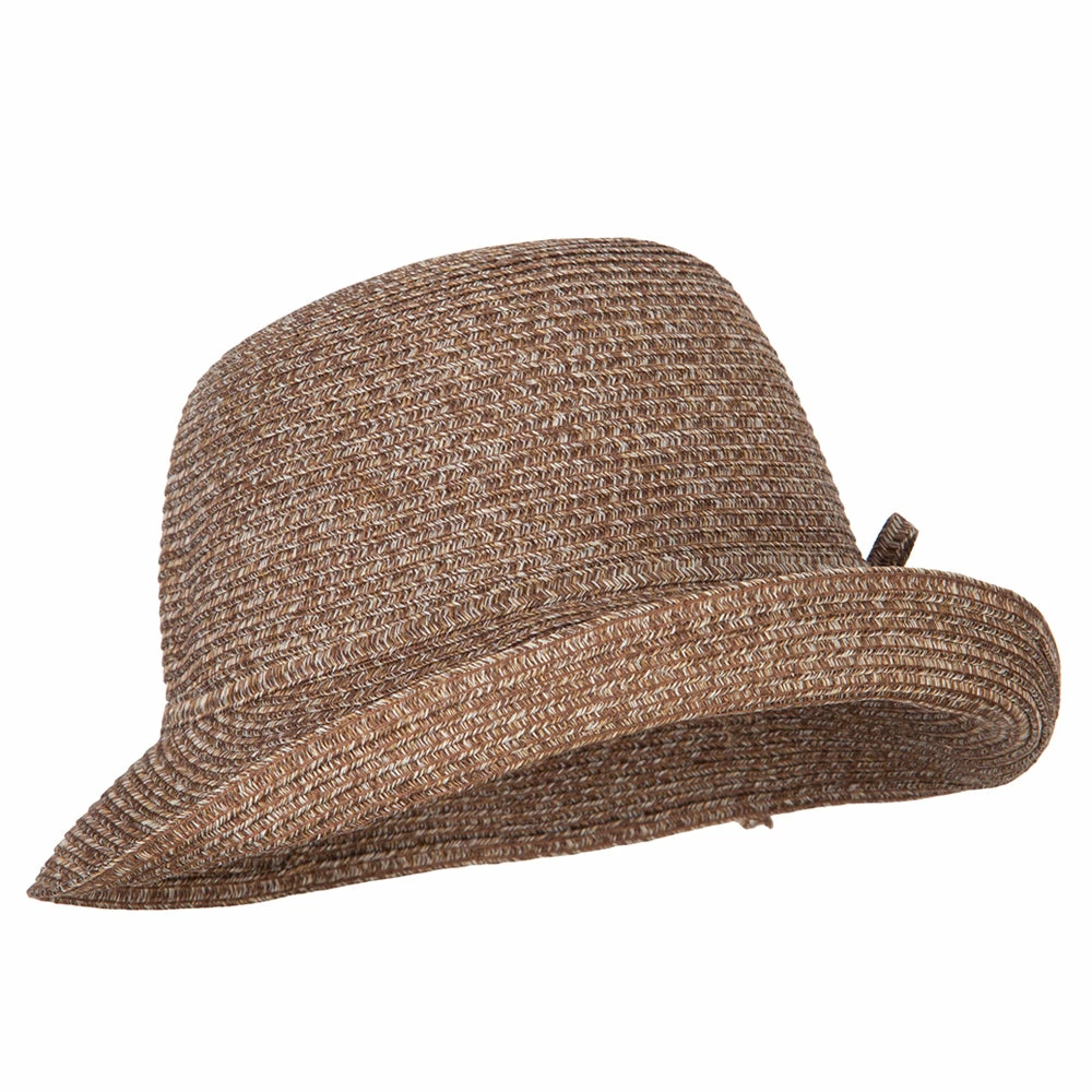 Jeanne Simmons Women's Polyester Braid Asymmetrical Brim Bowler Hat 6 Jeanne Simmons Women's Polyester Braid Asymmetrical Brim Bowler Hat - Image 4