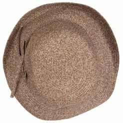Jeanne Simmons Women's Polyester Braid Asymmetrical Brim Bowler Hat 26 Jeanne Simmons Women's Polyester Braid Asymmetrical Brim Bowler Hat -Adams Shop mp002tp brown tweed 5