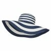 Hatiya Big Brim Striped Floppy Hat -Adams Shop mp003eb navy 1