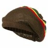 Rasta World Mesh Rasta Deep Shell Beanie -Adams Shop mr001bd brown 1