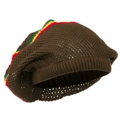 Rasta World Mesh Rasta Deep Shell Beanie -Adams Shop mr001bd brown 4