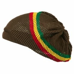 Rasta World Mesh Rasta Deep Shell Beanie -Adams Shop mr001bd brown 5