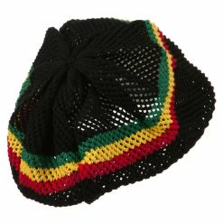 Rasta World Mesh Rasta Deep Shell Beanie -Adams Shop mr002bd black 3