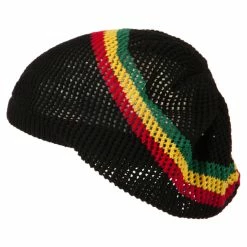 Rasta World Mesh Rasta Deep Shell Beanie -Adams Shop mr002bd black 5