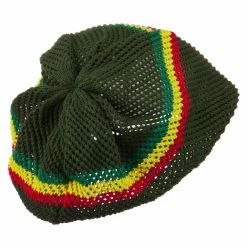 Rasta World Mesh Rasta Deep Shell Beanie -Adams Shop mr003bd olive 3