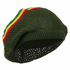 Rasta World Mesh Rasta Deep Shell Beanie -Adams Shop mr003bd olive 4