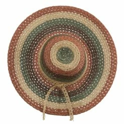 Jeanne Simmons Women's Mix Striped Paper Straw Hat -Adams Shop ms001fw sunset 5