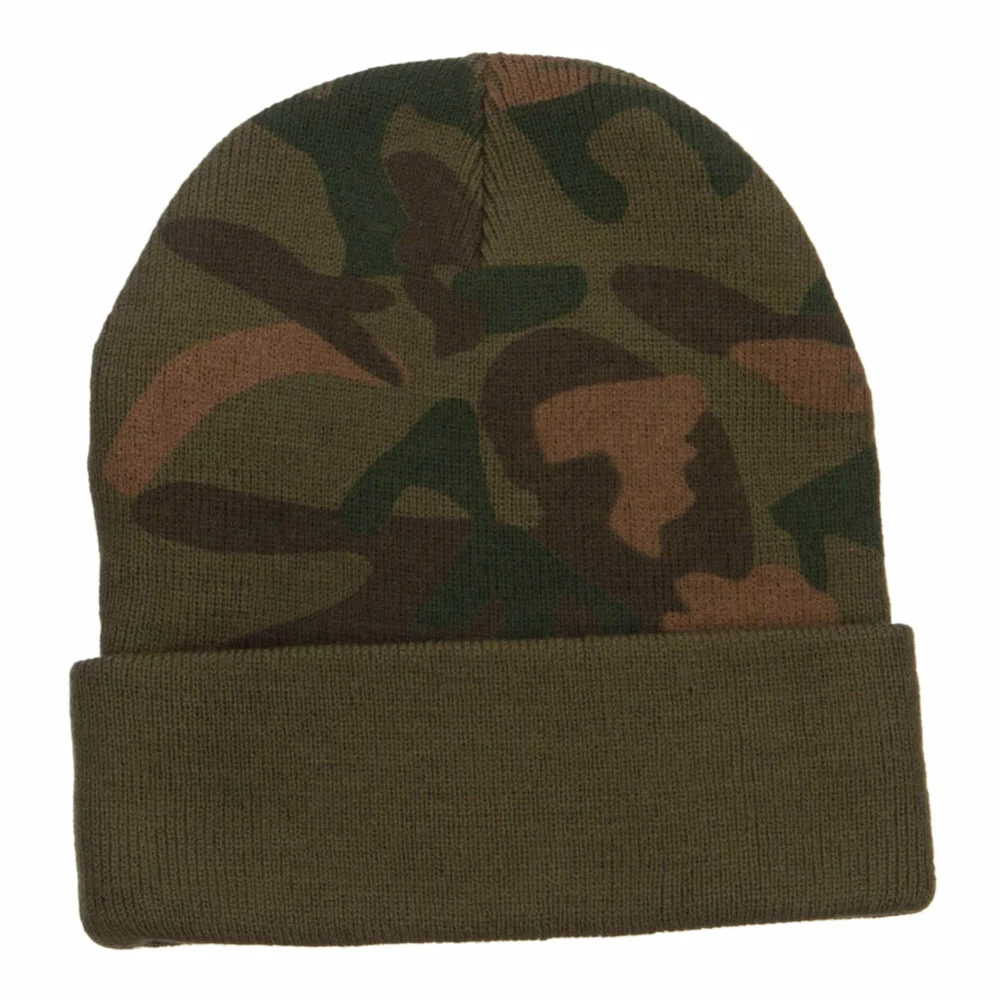Cameo Camo Knit Long Beanie With Cuff 7 Cameo Camo Knit Long Beanie With Cuff - Image 5