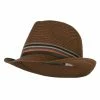 Jeanne Simmons Men's Multi Colored Braid Fedora -Adams Shop mt001mf brown 1