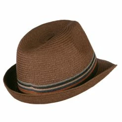 Jeanne Simmons Men's Multi Colored Braid Fedora -Adams Shop mt001mf brown 3