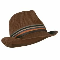 Jeanne Simmons Men's Multi Colored Braid Fedora -Adams Shop mt001mf brown 4