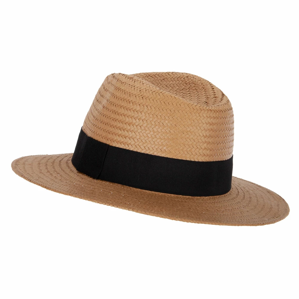 Jeanne Simmons Men's Toyo Paper Braid Wide Ribbon Band Accented Large Brim Fedora Hat 4 Jeanne Simmons Men's Toyo Paper Braid Wide Ribbon Band Accented Large Brim Fedora Hat - Image 2