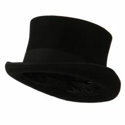 Jeanne Simmons Men's 12 Centimeter Tall Crown Felt Top Hat