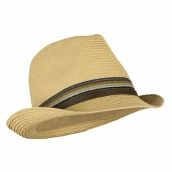 Jeanne Simmons Men's Multi Colored Braid Fedora -Adams Shop mt002mf tan 4