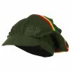 Rasta World Mesh Rasta Deep Visored Beanie 1 Rasta World Mesh Rasta Deep Visored Beanie -Adams Shop mv001dc olive 1