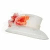 Something Special Mixed Flower Decoration Sinamay Hat -Adams Shop mx001fs ivory 1