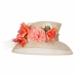 Something Special Mixed Flower Decoration Sinamay Hat -Adams Shop mx003fs sand 5