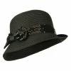 Something Special Sequin Bow Women's Cloche Hat -Adams Shop mz001cf black 1