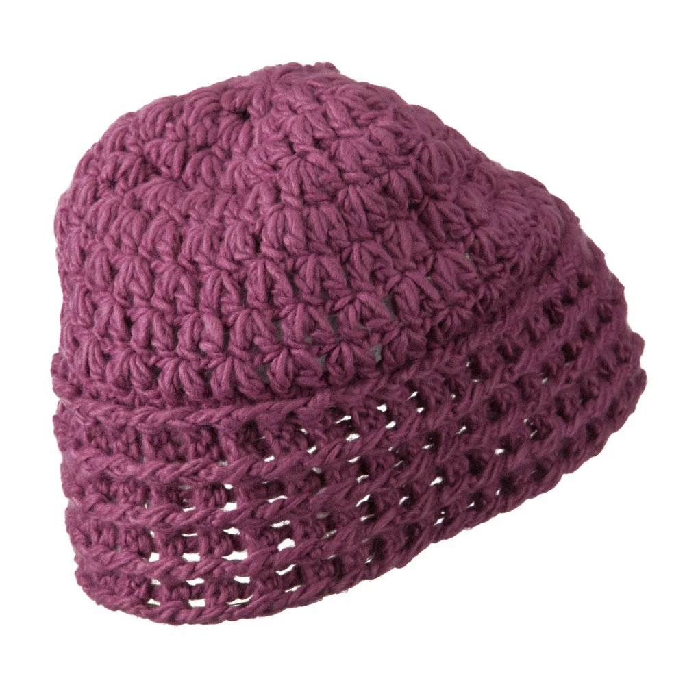 Jeanne Simmons Woman's Knit Acrylic Flower Beanie 6 Jeanne Simmons Woman's Knit Acrylic Flower Beanie - Image 4