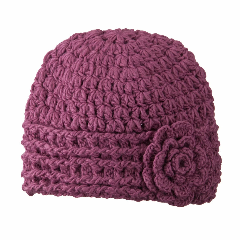 Jeanne Simmons Woman's Knit Acrylic Flower Beanie 4 Jeanne Simmons Woman's Knit Acrylic Flower Beanie - Image 2