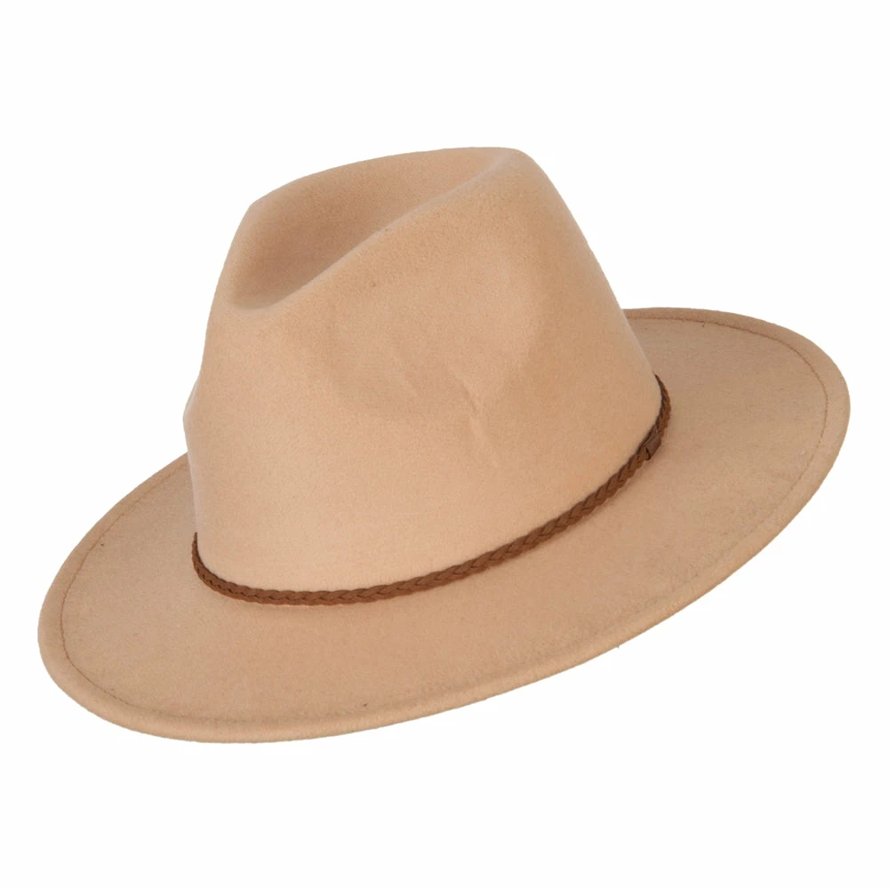 Jeanne Simmons Unisex Braid Leatherette Band Trim Large Brim Polyester Fedora Hat 7 Jeanne Simmons Unisex Braid Leatherette Band Trim Large Brim Polyester Fedora Hat - Image 5